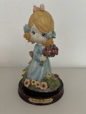 Precious Moments Belle & Benny Figurine Girl with blue dress and flowers picture