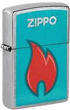 Zippo Flame Logo Design, Street Chrome Lighter #48495 picture