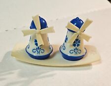 Vintage 1976: Dutch Windmills- Salt and Pepper Shakers with stand picture