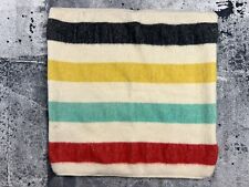 VTG Hudson Bay Wool Striped Throw Pillow Case Sham Blanket 4 Point picture