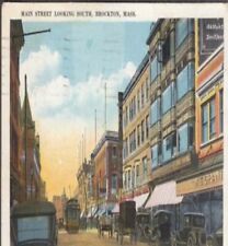 W T Grant; Chop Suey; Main St looking South: Brockton MA postcard 1921 picture