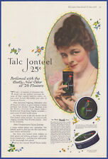 Vintage 1918 JONTEEL Talc Powder Bathroom Helen Chadwick Art Décor Print Ad picture