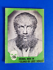 1961 Nu-Card Horror Monster Green Series Card #58 Animal Man - Gray Back picture