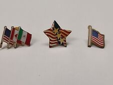 United States Canadian Mexican Flags Shrine Unit Lapel & usa and 4th of July... picture