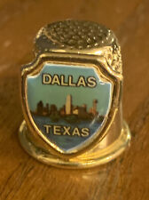 Vintage Dallas Texas Enamel Thimble Souvenir Thimble picture
