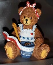 Old Tyme Teddies Teddy Bear Cooking Porcelain Figurine 95 Bronson Collectible picture