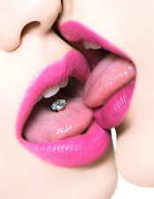 Lesbian Kiss | 8.5 X 11 Glossy Photo | Tongue Sexy Lick | J00002 picture
