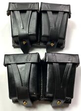 WWII SOVIET RUSSIA M1937 M37 M1891/37 NAGANT RIFLE AMMO POUCHES,PAIR-BLACK picture