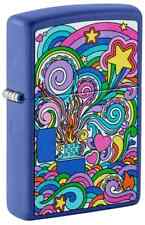 Zippo 48955,  Abstract Design, Royal Blue Matte Finish Lighter, NEW picture