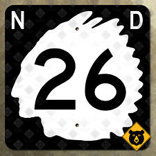 North Dakota Highway 26 state route marker chief sign Dazey Pillsbury 1961 16x16 picture