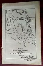 1899 Sketch Map of Brunswick Harbor Colonel's Island Turtle River picture