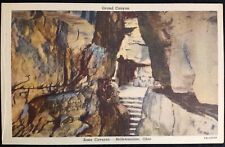 Bellefontaine Ohio OH Zane Caverns Cave Grand Canyon View c1940s Postcard A39 picture