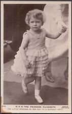 HRH Princess Elizabeth on way to Birthday Party RPPC postcard c 1932 picture