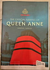 Cunard Queen Anne Official Naming Ceremony Souvenir Brochure - Liverpool 3rd Jun picture