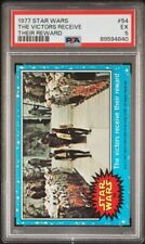 1977 TOPPS STAR WARS THE VICTORS RECEIVE THEIR REWARD #54 PSA 5 picture