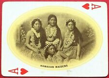 1920's Hula Maidens Studio Pose ca 1890's TH Hawaii Playing Card picture