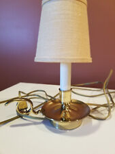 Vintage Small Baldwin Brass Candlestick Lamp With  Shade 9