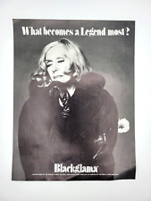 Vintage 1981 Blackgama Gloria Swanson Advertisement Fur Coat Architectual Digest picture