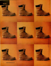1997 Timberland Boots Nine Orange Squares Modern Art Photo VINTAGE PRINT AD picture