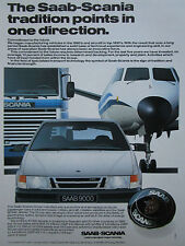 11/1986 PUB SAAB SCANIA PLANE SF340 CAR SAAB 9000 TRUCK ORIGINAL AD picture