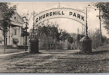 Stamford NY Churchill Park Entrance Sign Catskills New York Postcard picture