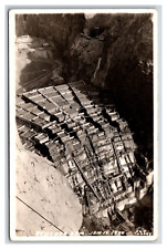 RPPC Boulder Dam Construction Jan 15 1934 Boulder City NV Oakes Postcard R6 picture