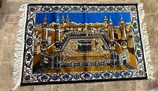 Vintage Islamic Kaaba Mecca Wall Hanging Tapestry Rug 45X31 picture