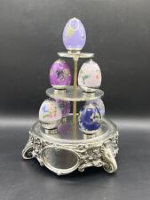 Franklin Mint Amethyst Garden House of Faberge Limited Edition Hand Paint 7 eggs picture