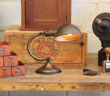 Vtg Antique Faries Era Industrial Brass Desk Lamp Light Factory Greist 1920s picture