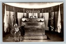 RPPC Springfield IL-Illinois, Sarcophagus Chamber, Lincoln Real Photo Postcard picture