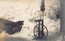 J81/ Interesting RPPC Postcard c1910 Snowman Woman Spinning Wheel 365 picture