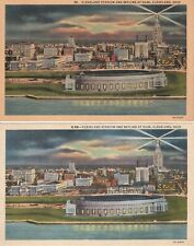 (2) Cleveland Indians & Browns Municipal Stadium Postcards - Code Variations picture