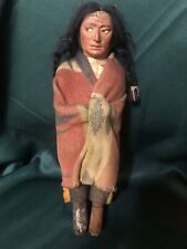1920's 11 1/2'' Side Eye Skookum Doll BULLY GOOD Native American Indian Doll picture