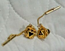 2 VTG Masonic Mason Shriner Rajah Lapel Pins Tie Tacks  #32 - 1 w A Rhinestone picture