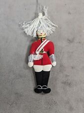 Queen's Guard Doll London England Souvenir Soldier 6.5” Christmas Ornament picture