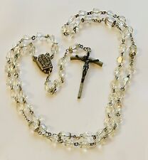 Refurbished Antique/Vintage Catholic Our Lady Of Lourdes Water Reliquary Rosary picture