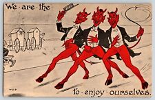 Postcard We are the Devil to Enjoy Ourselves - Party Humor Comic picture