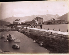 Switzerland, St. Gotthard, Hotel, Vintage Print, ca.1880 Sommer Print Vintage Print picture
