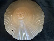 Vintage Frosted Beveled Peach Glass Ceiling Globe Antique Lamp Deco Mid Mcm picture