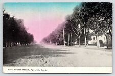 Spencer Iowa~East Fourth Street Homes~Rutted Dirt Road~c1910 Postcard picture