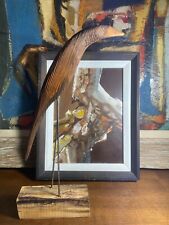 LARGE VINTAGE WOODEN BIRD picture