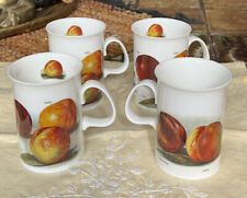 4 Orchard FRUITS Bone China Mugs Nectarines And Peaches by Dunoon, England picture