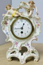 Beautiful Antique Maple & Co French Porcelain 8 Day Timepiece Mantle Clock picture