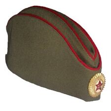 Pilotka Military Side Cap w/ Star Pin Vintage Style Khaki Soviet OFFICER size 56 picture