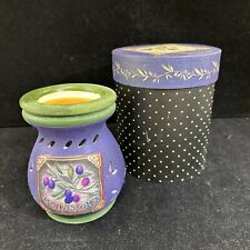 Lang Candles Tea Light Melting Pot Sherri Buck 2 Piece Olives And Herbs 2005 picture