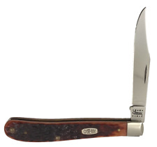 174/500 Case XX Millennium Slimline Trapper Knife CHESTNUT BONE 61048 SS 9904-TT picture