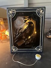 Raven Black Bird Crow Metal Light Box Decor/ Tested and Works picture