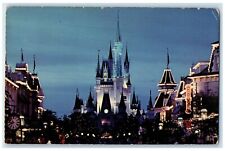 1982 Main Street USA Night Twinkles Glow Walt Disney World Shopping Postcard picture
