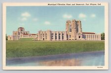 Postcard Municipal Filtration Plant and Reservoir Fort Wayne Indiana picture