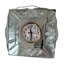 Vintage Sessions Clock Etched Glass Boudoir Dressing Room  Wall Clock 1940's #60 picture